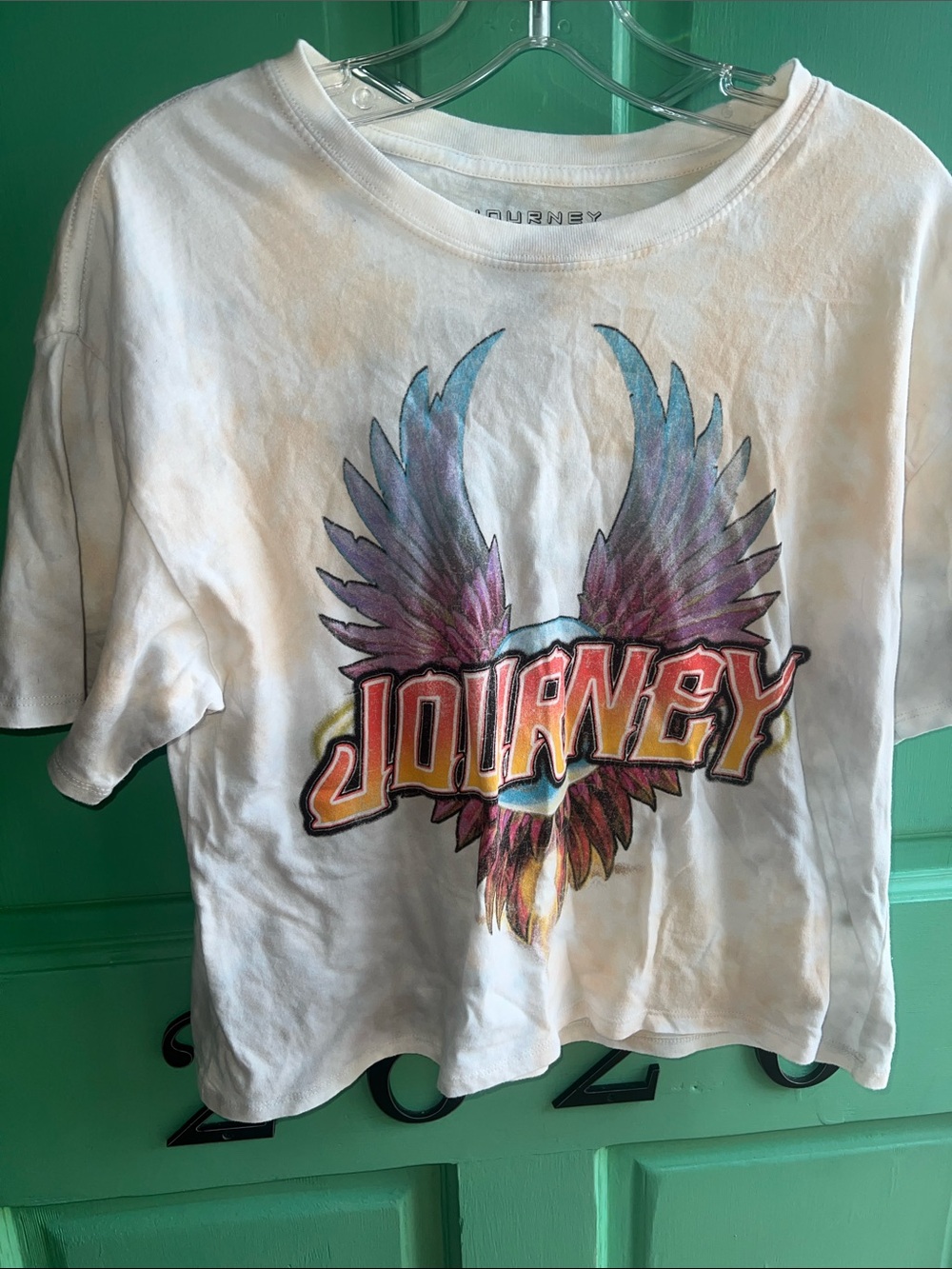 Journey Graphic Crop Top - White